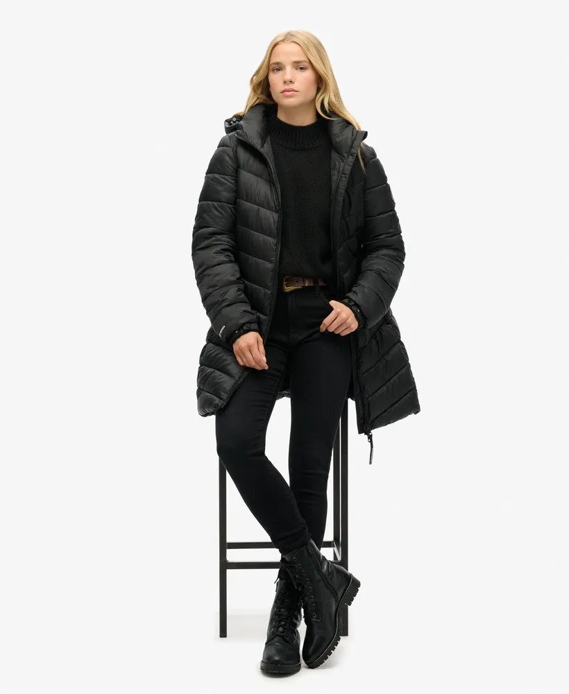 Hooded Fuji Mid Padded Jacket | Black