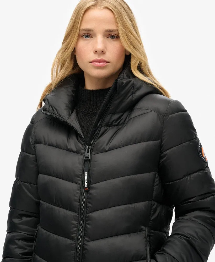 Hooded Fuji Mid Padded Jacket | Black