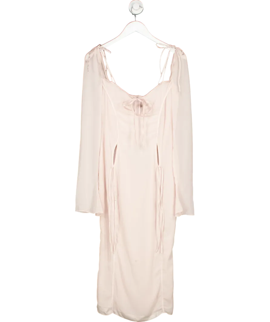 House of CB Pink Ophelia Cutout Midi Dress UK S