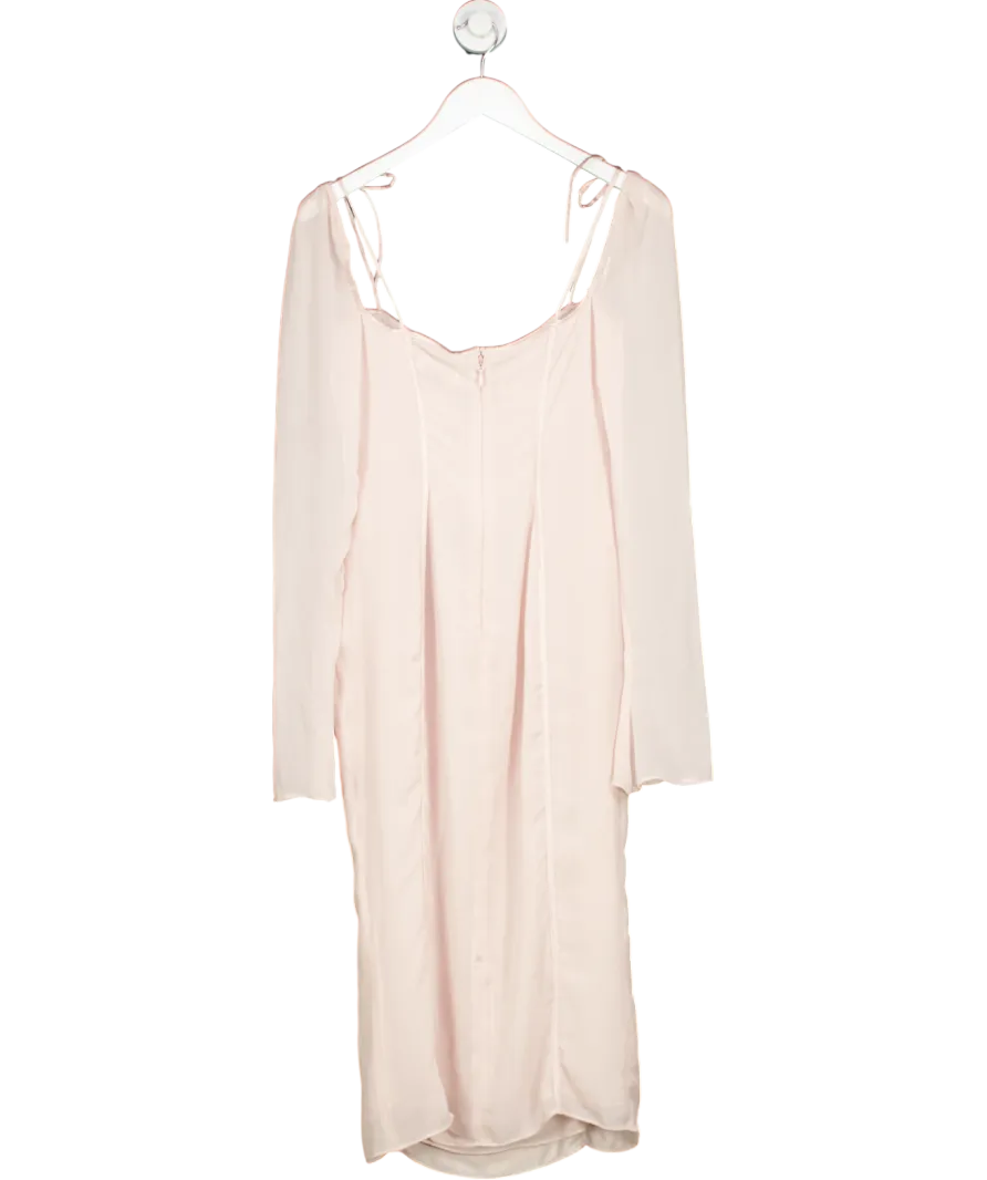 House of CB Pink Ophelia Cutout Midi Dress UK S