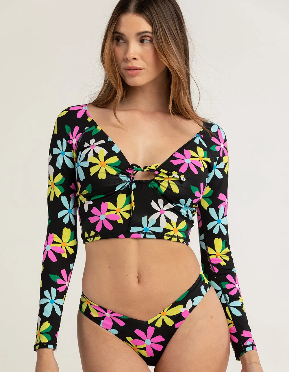 Hurley Daisy Pop LS Crop Top