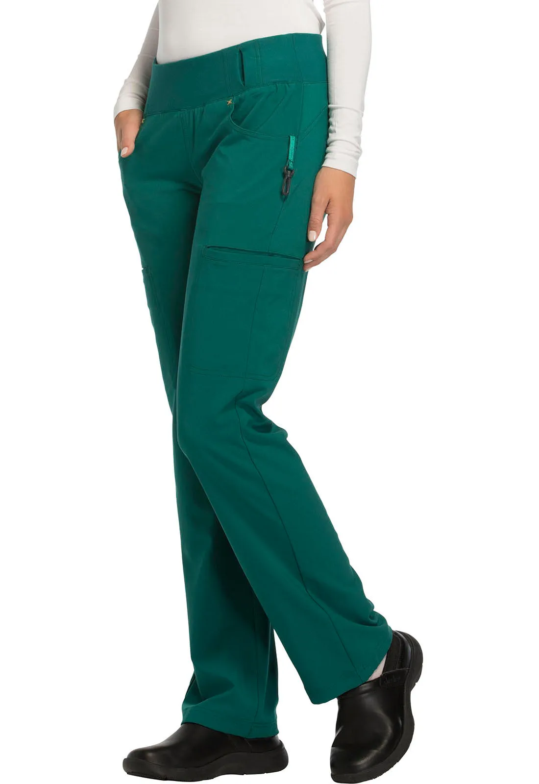 iFlex CK002 Mid Rise Straight Leg Pull-on Pants Hunter Green