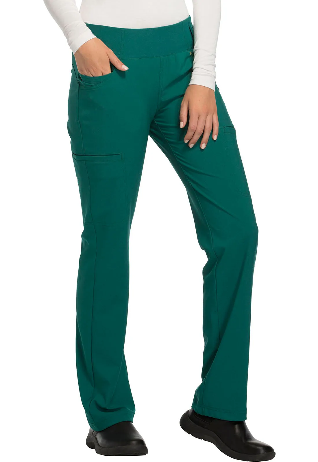 iFlex CK002 Mid Rise Straight Leg Pull-on Pants Hunter Green