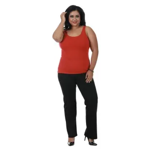 Instant Figure Curvy Plus Size Straight Wide Leg Pant