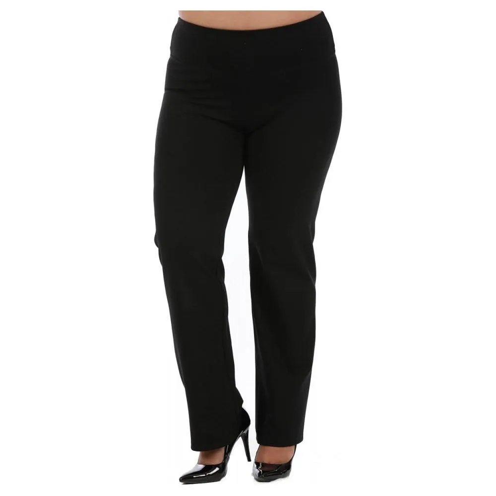 Instant Figure Curvy Plus Size Straight Wide Leg Pant
