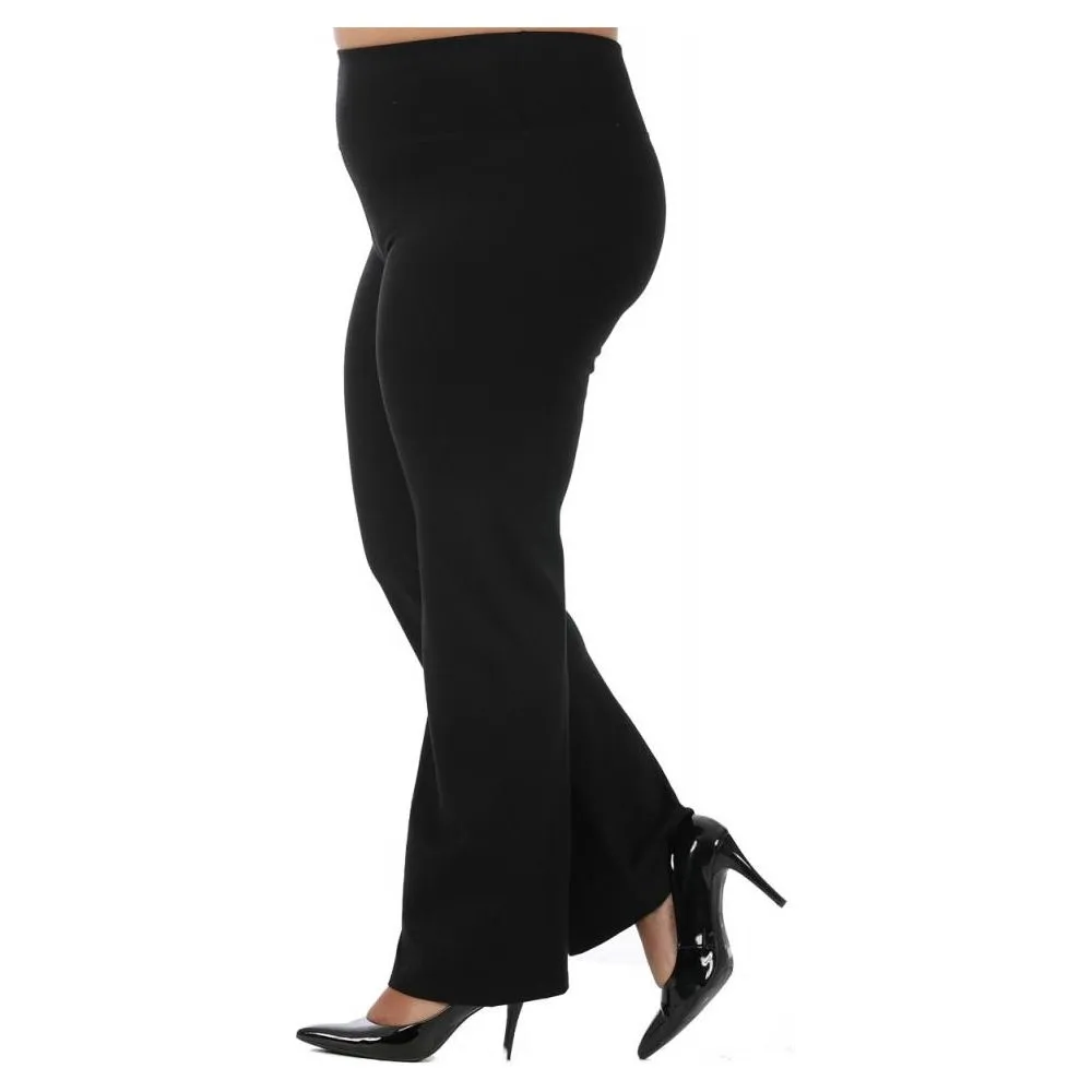 Instant Figure Curvy Plus Size Straight Wide Leg Pant