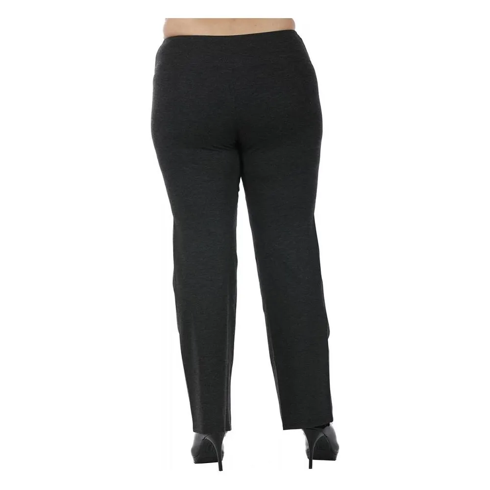 Instant Figure Curvy Plus Size Straight Wide Leg Pant