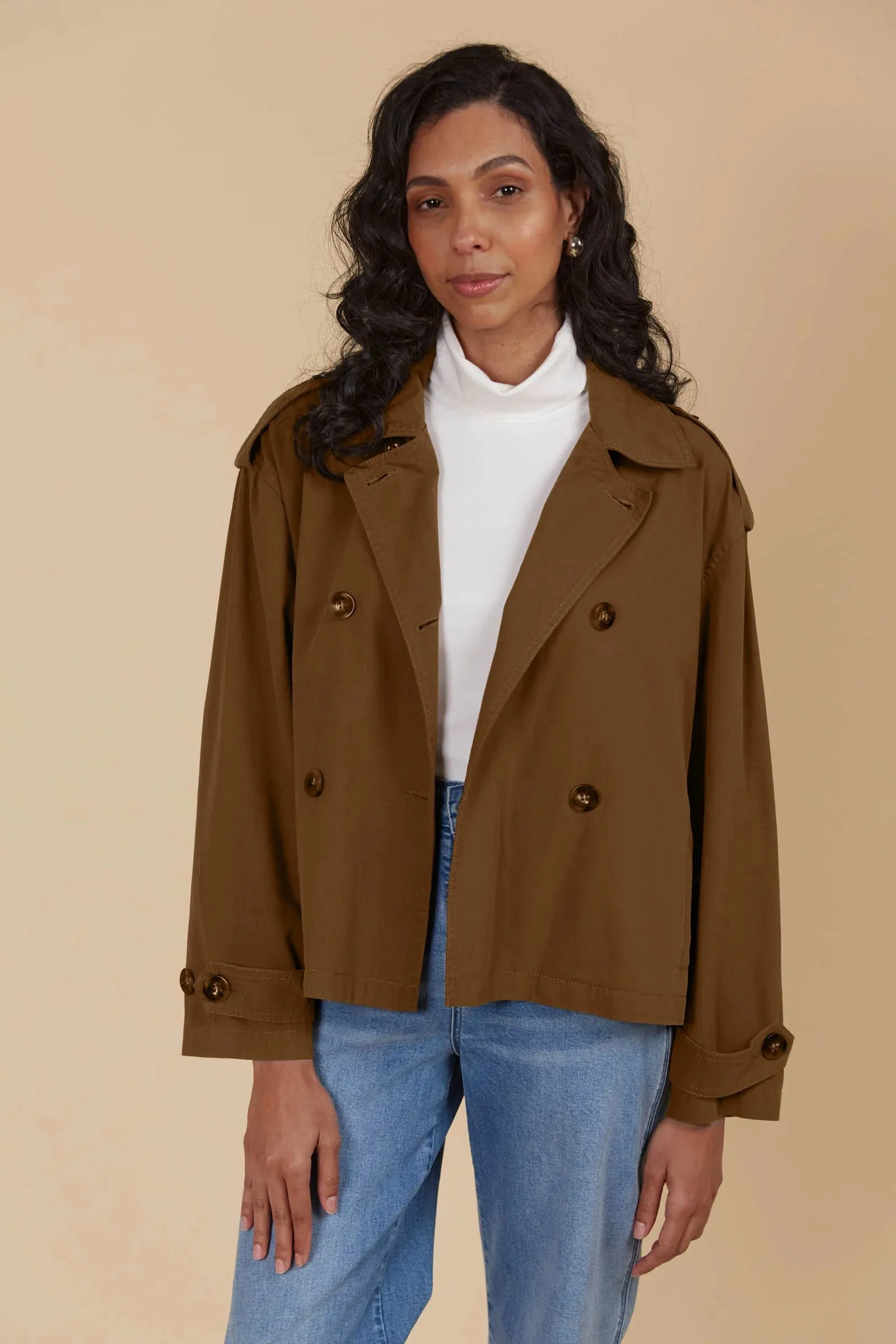 ISLE OF MINE Freya Crop Trench | Toffee