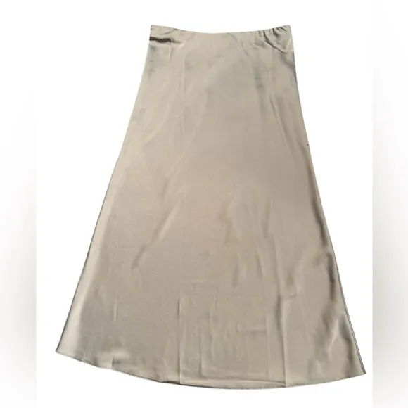 J. Crew women’s Tall Gwyneth slip skirt gray sleek Size S Tall NWOT