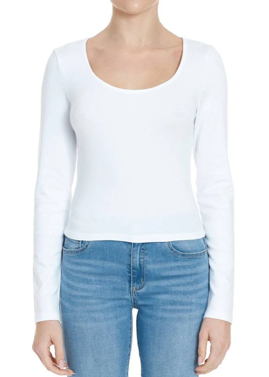 Jaycee Brushed Scoop Neck Cropped Top