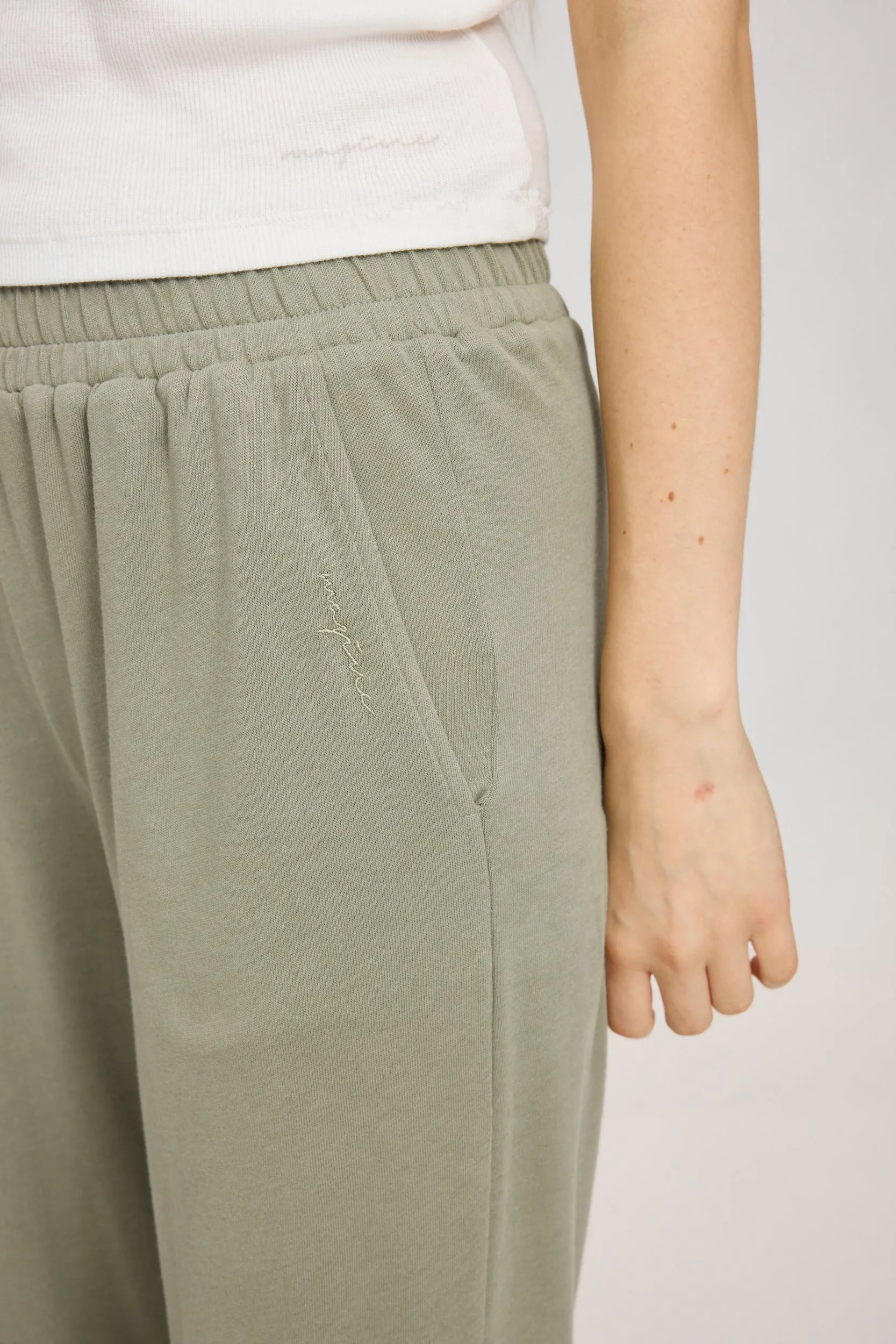 Jersey Knit Wide Leg Pants
