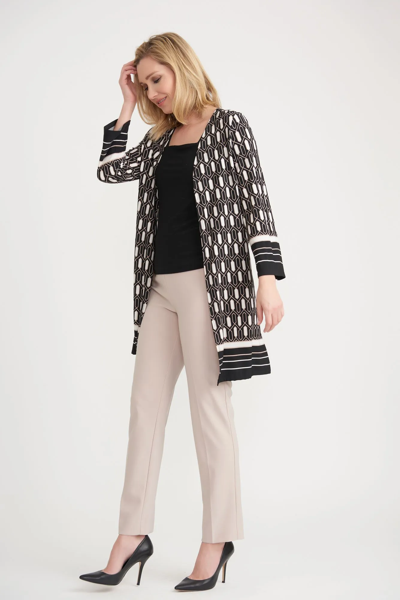 Joseph Ribkoff Back Slit Straight Leg Pull On Pants 143105 VIP
