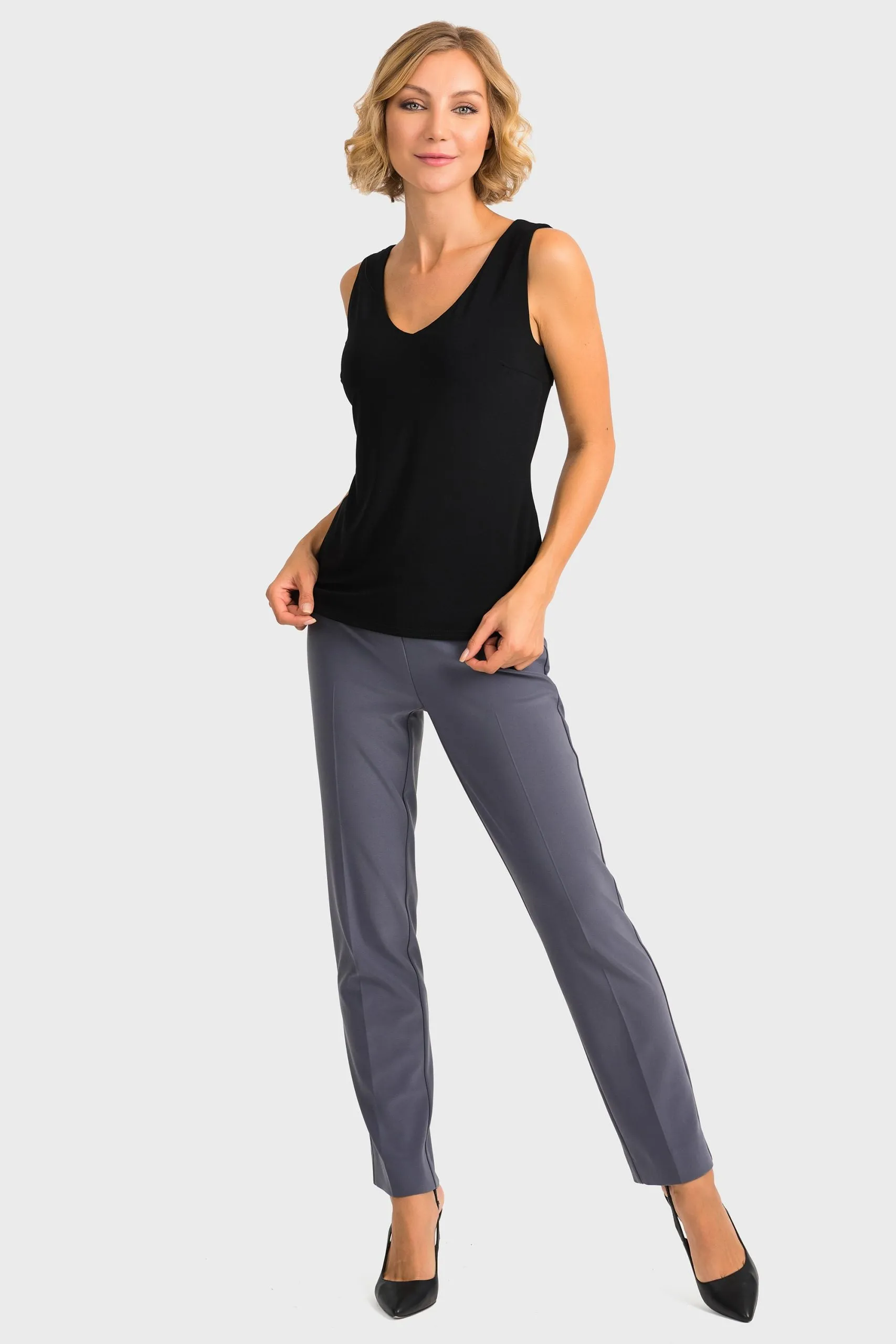 Joseph Ribkoff Back Slit Straight Leg Pull On Pants 143105 VIP