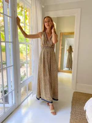 June Silk Dress in Green