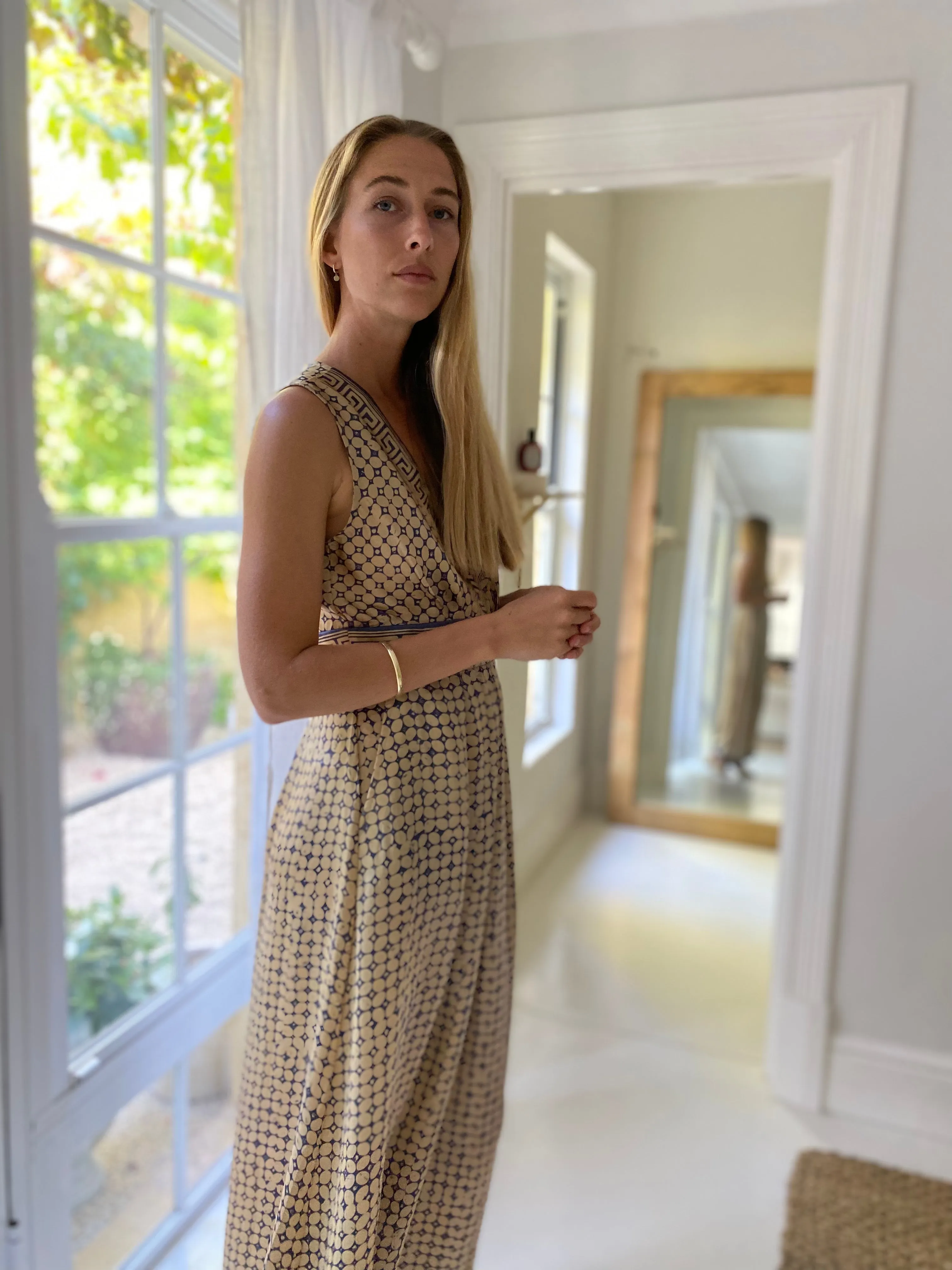 June Silk Dress in Green