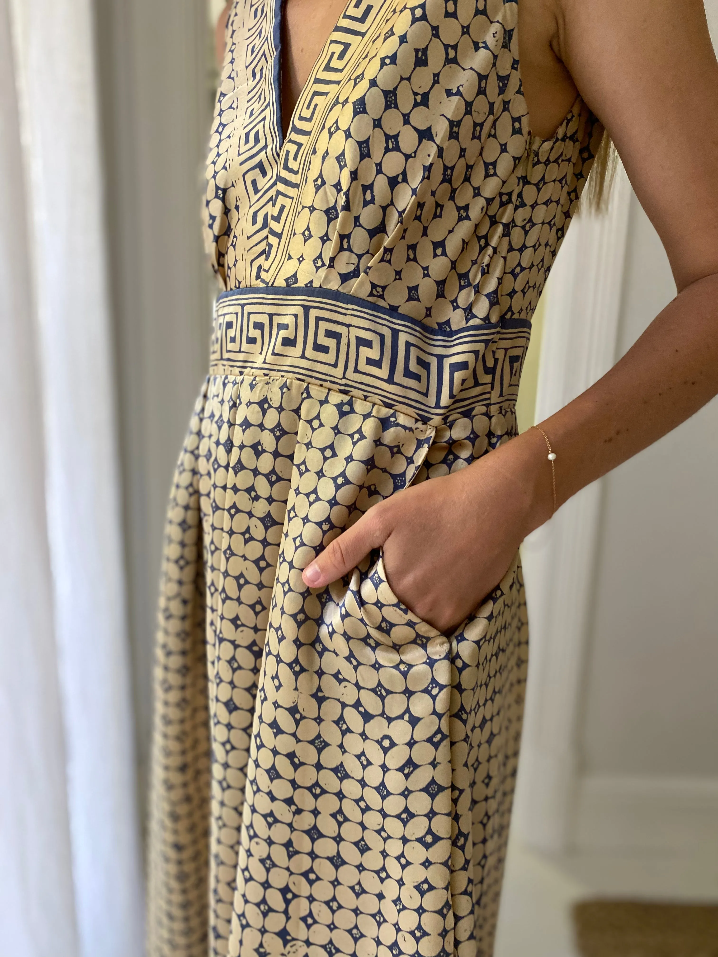 June Silk Dress in Green
