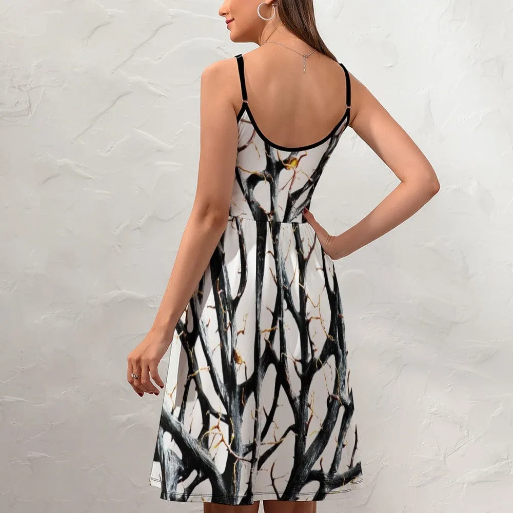 Kaimana Noir Women's Slip Dress Black Coral