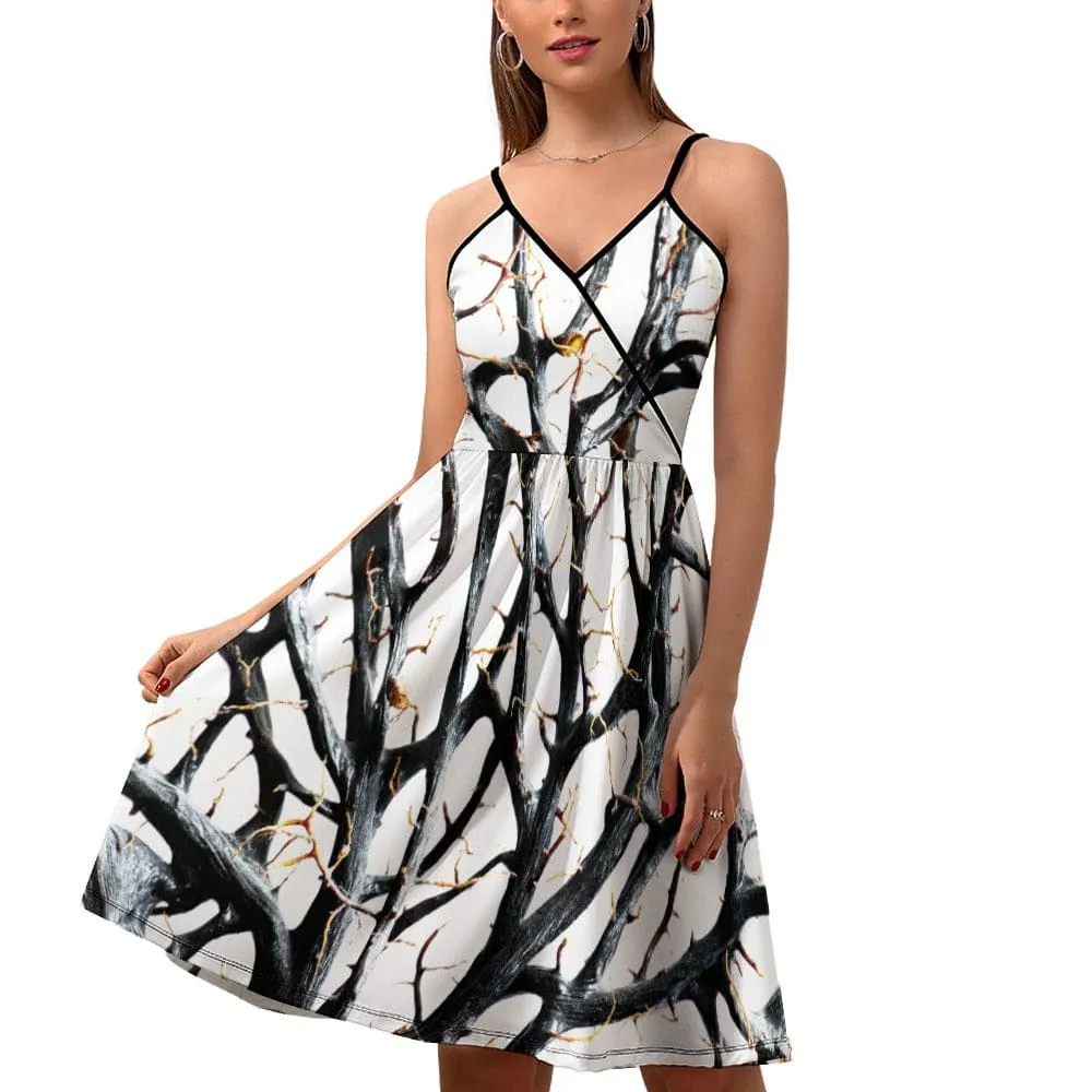 Kaimana Noir Women's Slip Dress Black Coral