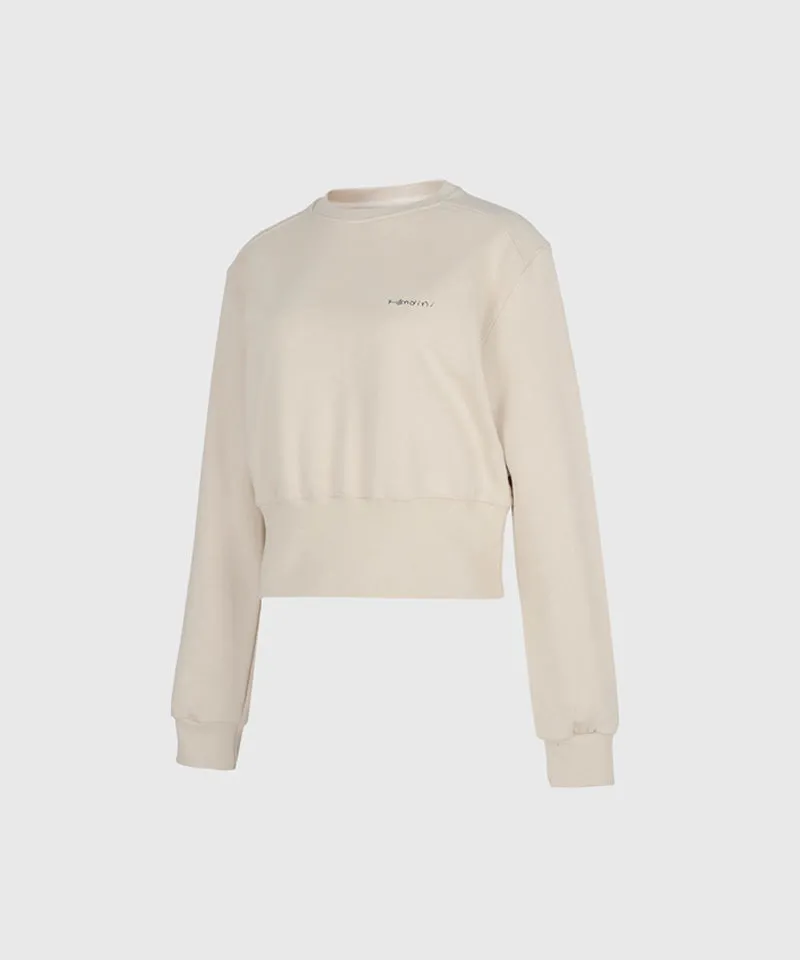 KANDINI Semi-Cropped Sweatshirt - Light Beige