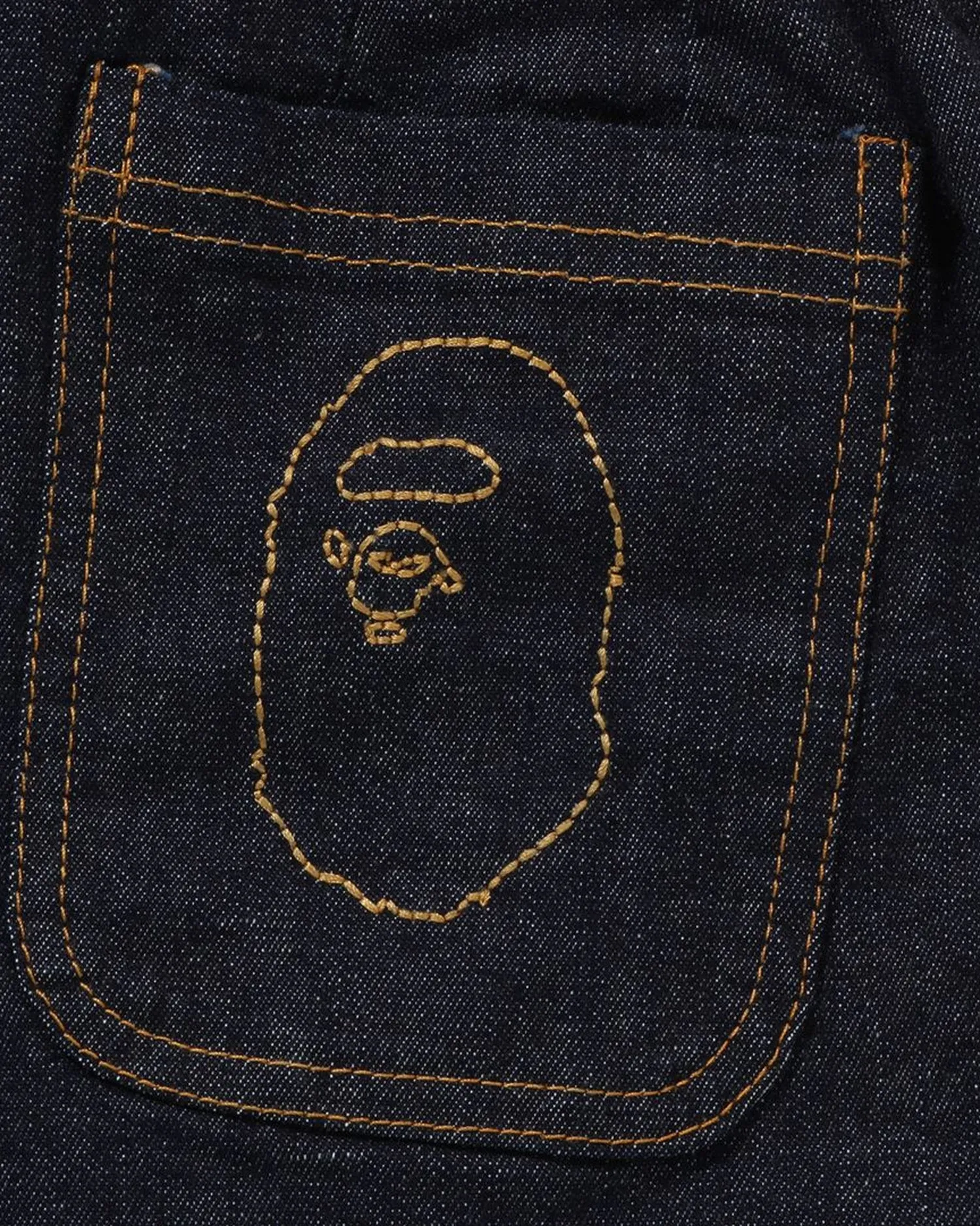 Kids BAPE Logo 10 Oz Stretch Denim Pants