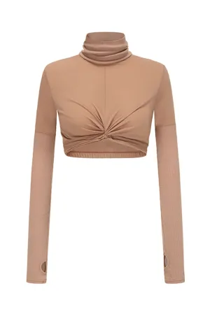 Knotted Cropped Top Pink