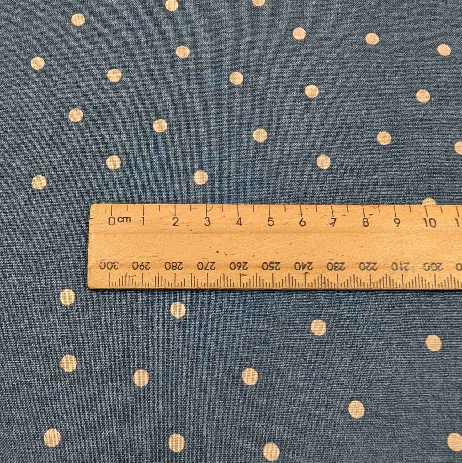 Kokka Linen Cotton Spot, Slate Blue