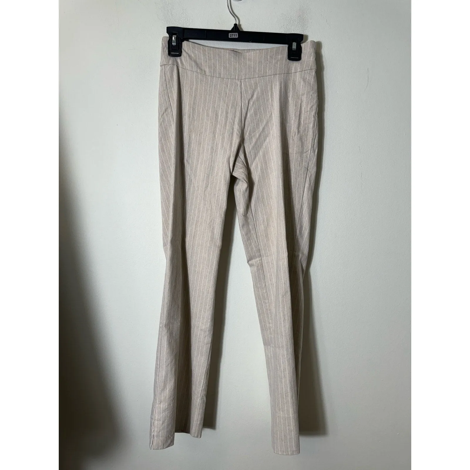 Krazy Larry Tan White Striped Pull On Pants Sz 2