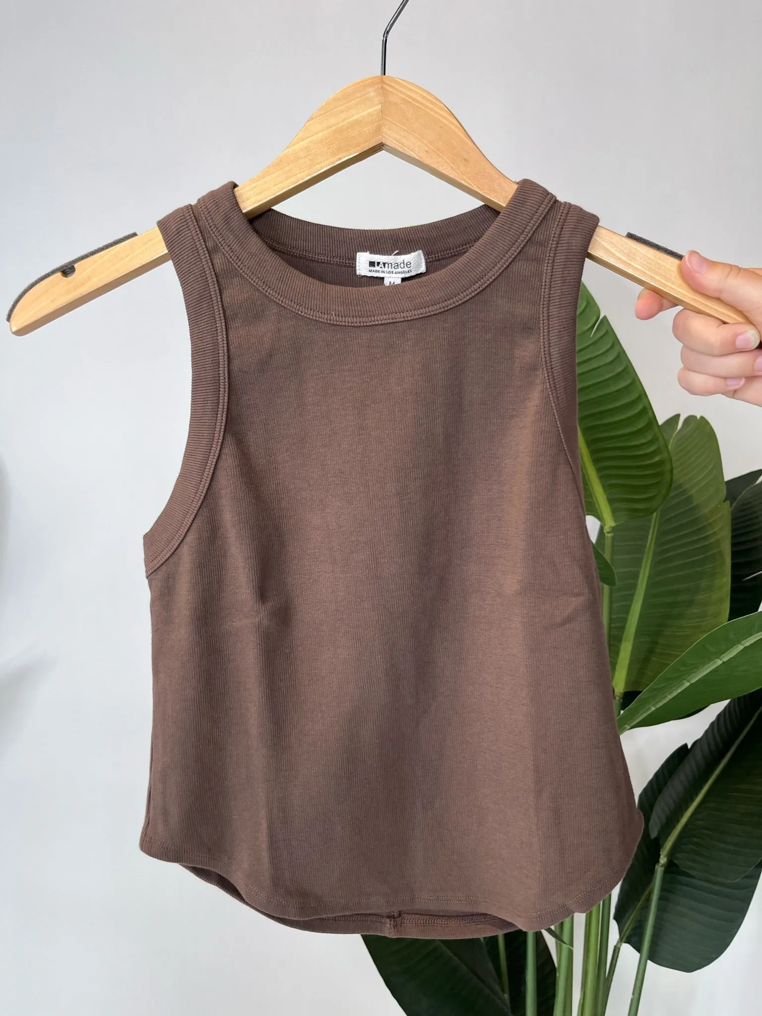 LA Made Paradise Cove Cropped Racerfront Tank