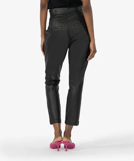 Lessie Coated High Waist Pleated Pant