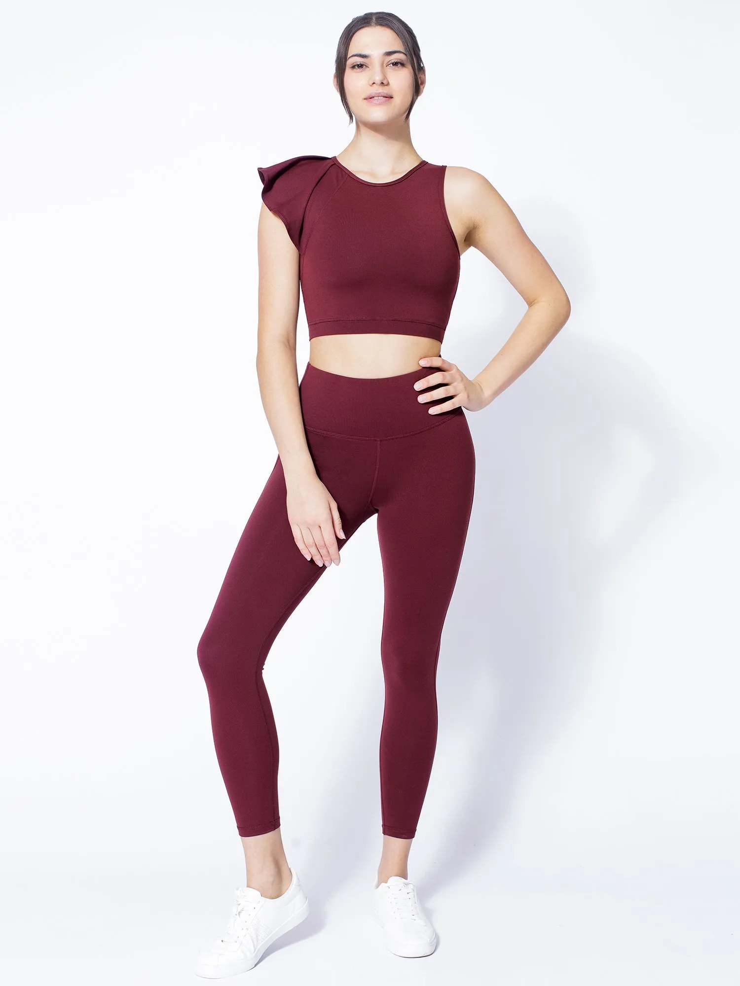 LILY CROPPED TOP, BORDEAUX