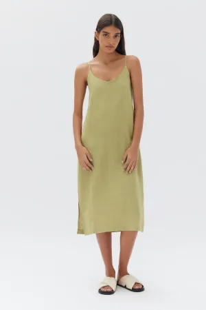 Linen Slip Dress Agave