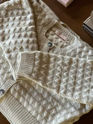 Lise Crop Cardigan, Cream