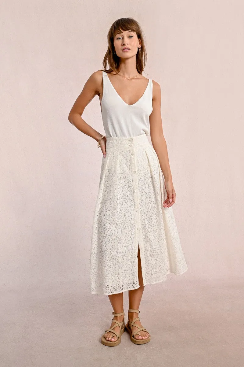 LONG BUTTONED SKIRT