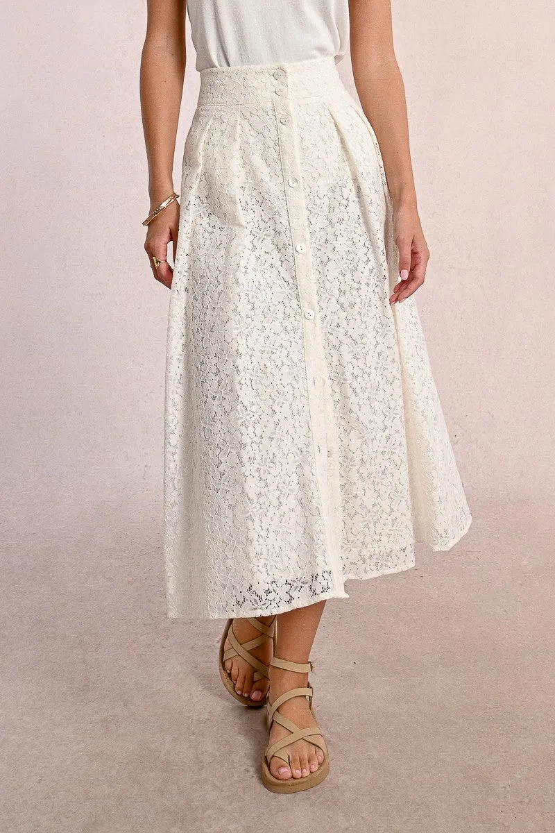 LONG BUTTONED SKIRT