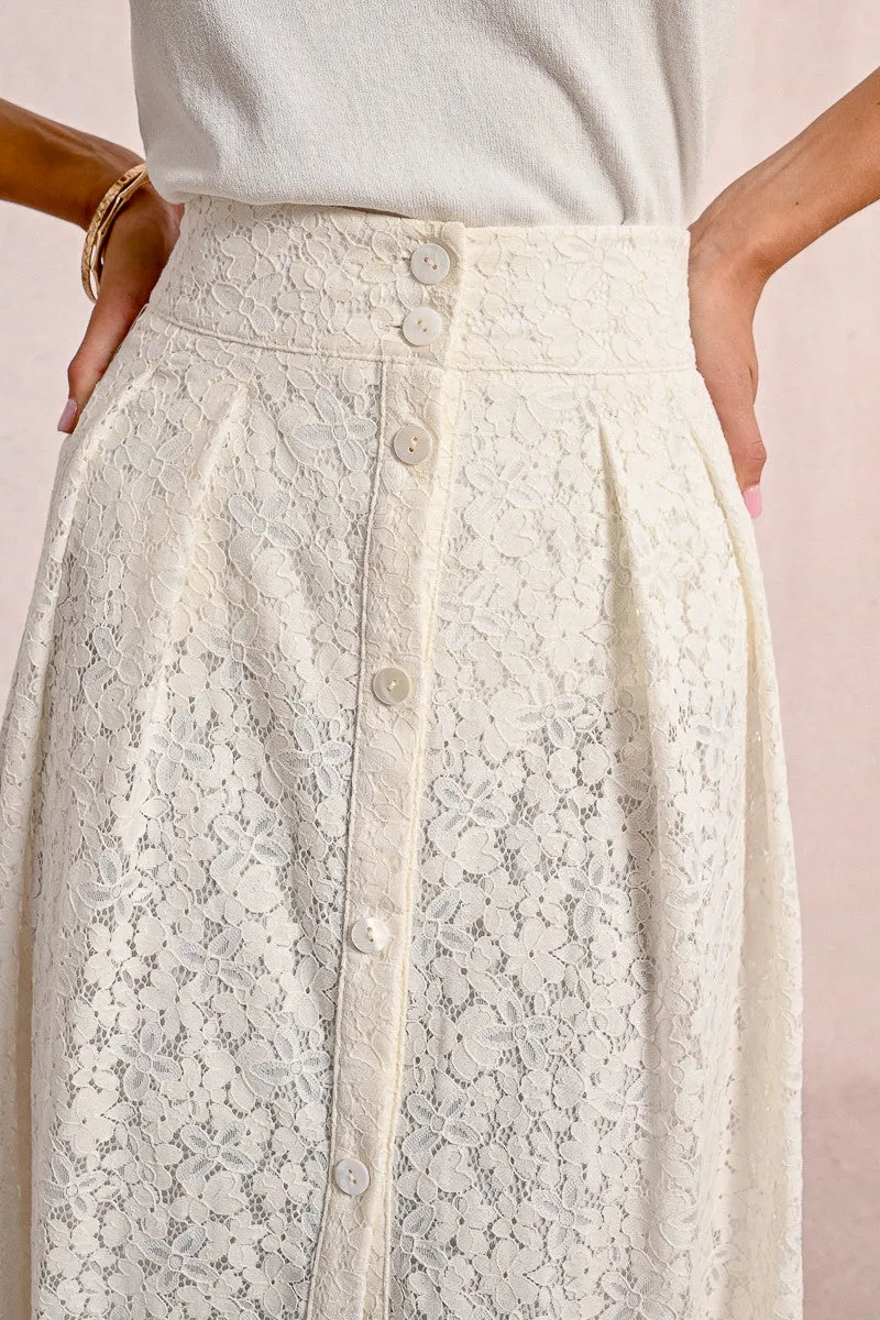 LONG BUTTONED SKIRT