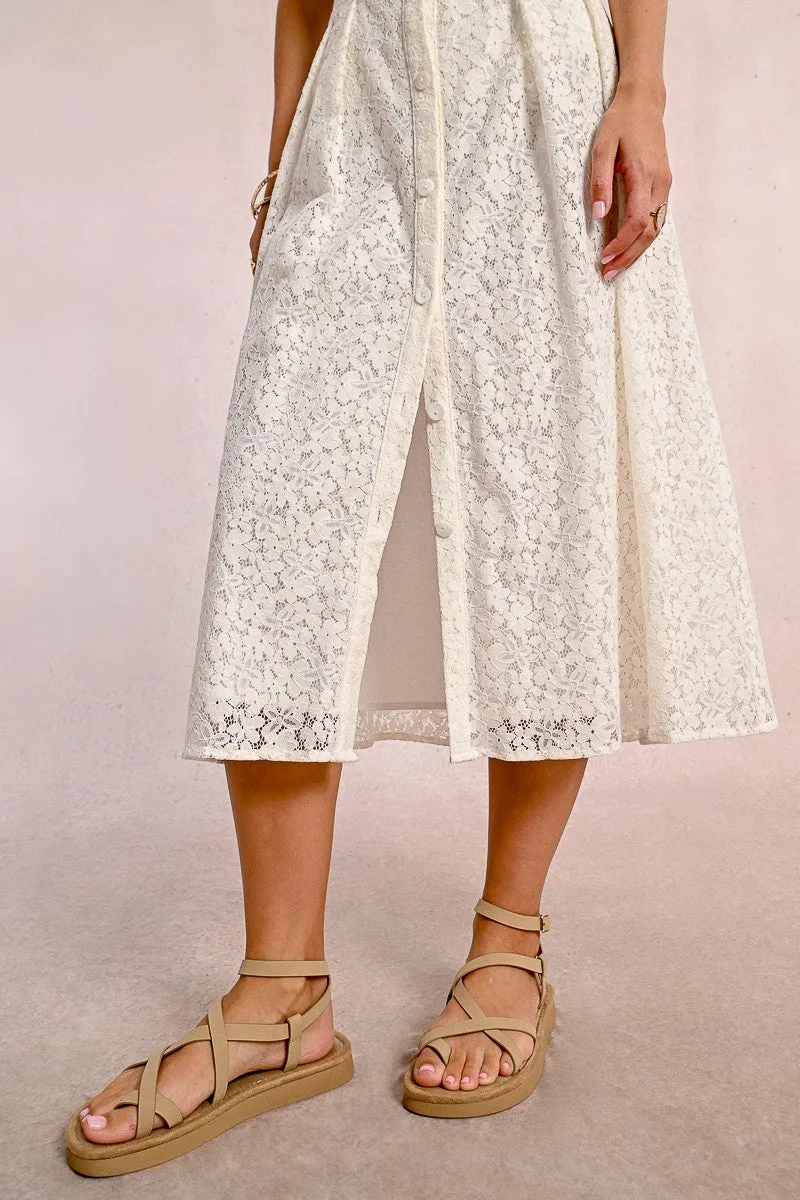 LONG BUTTONED SKIRT