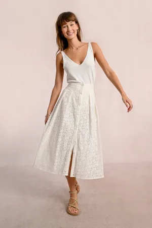 LONG BUTTONED SKIRT