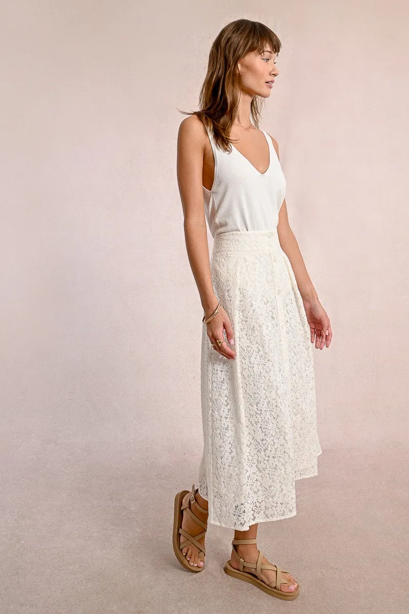 LONG BUTTONED SKIRT