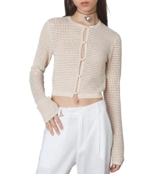 Long Sleeve Knit Cropped Cardigan