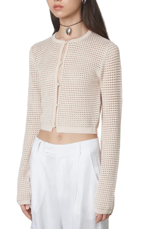 Long Sleeve Knit Cropped Cardigan