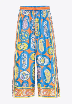 Luis Printed Wide-Leg Pants