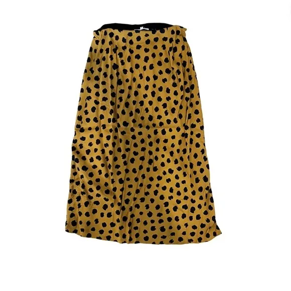 Madewell Painted Spots Midi Slip Skirt. Size 2