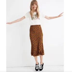 Madewell Painted Spots Midi Slip Skirt. Size 2