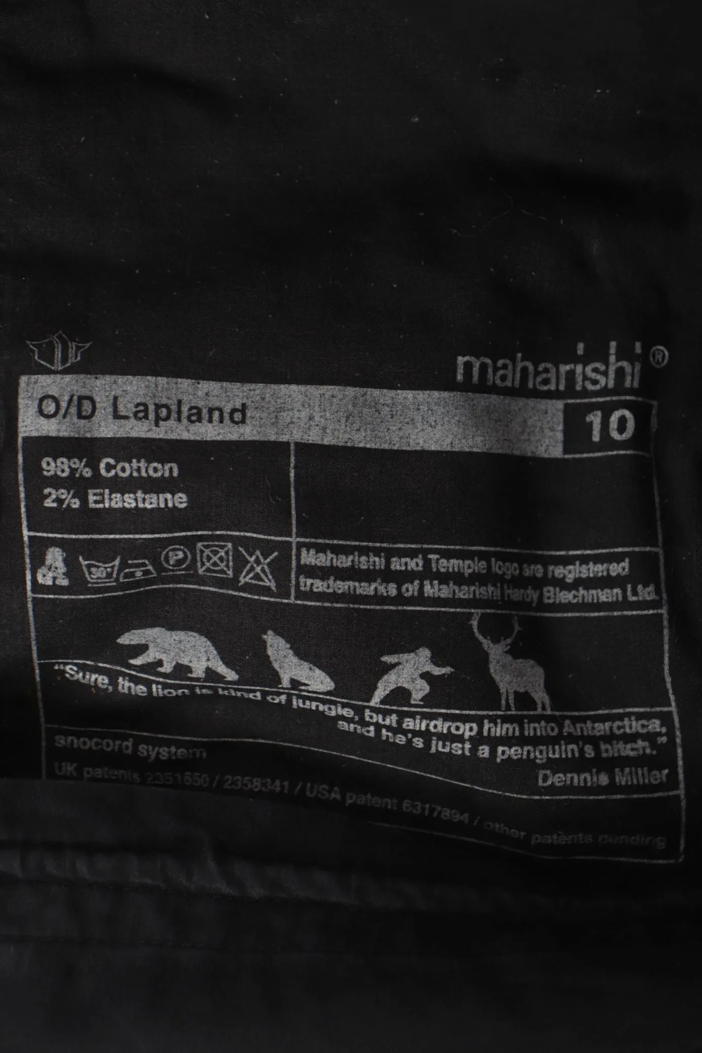 Maharishi Dragon Embroidered Pants