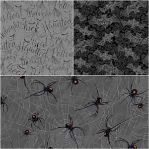 Makower - Mystery Manor - Fat Quarter Pack - Dust (3)