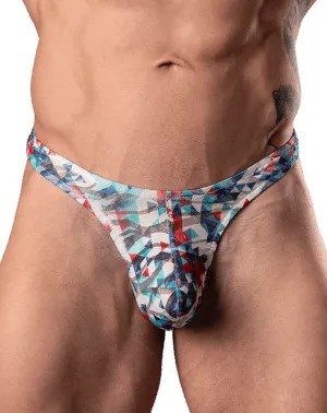 Male Power 431-293 Your Lace Or Mine Bong Thong Red-white-blue