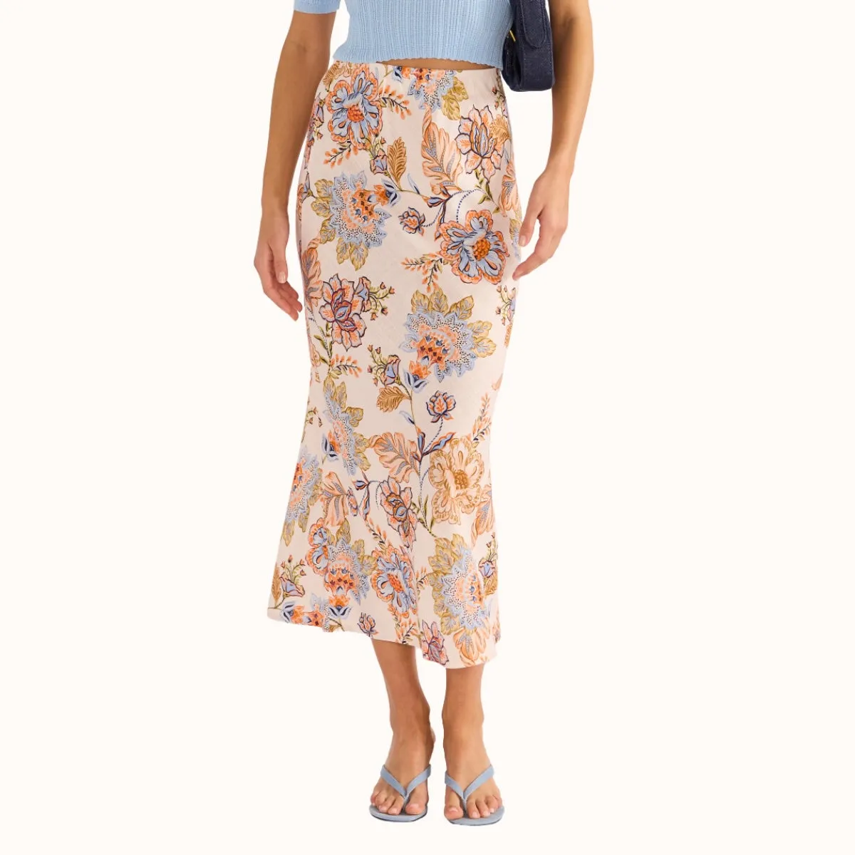 Marceline Floral Bias Skirt