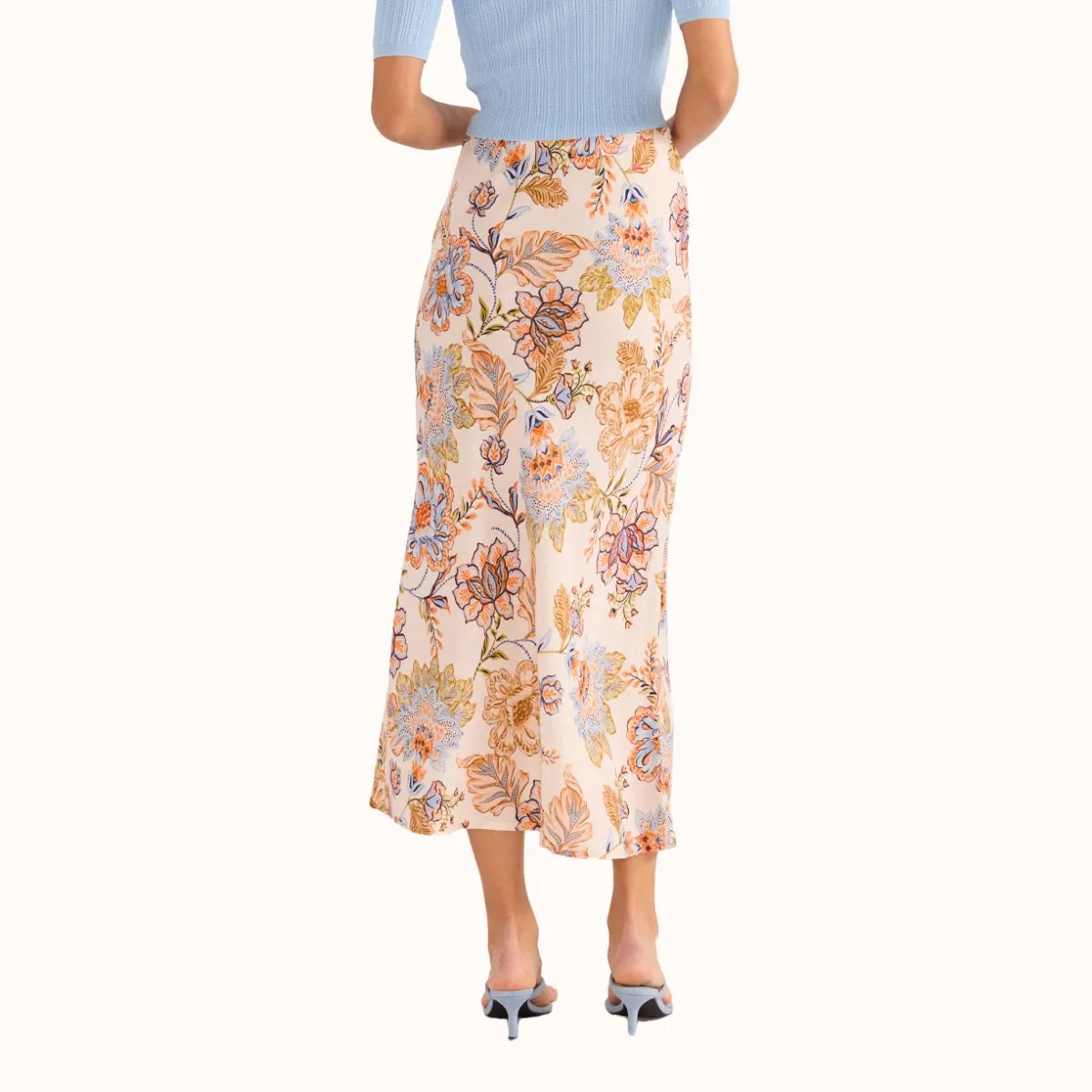 Marceline Floral Bias Skirt