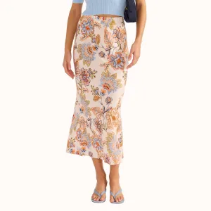 Marceline Floral Bias Skirt
