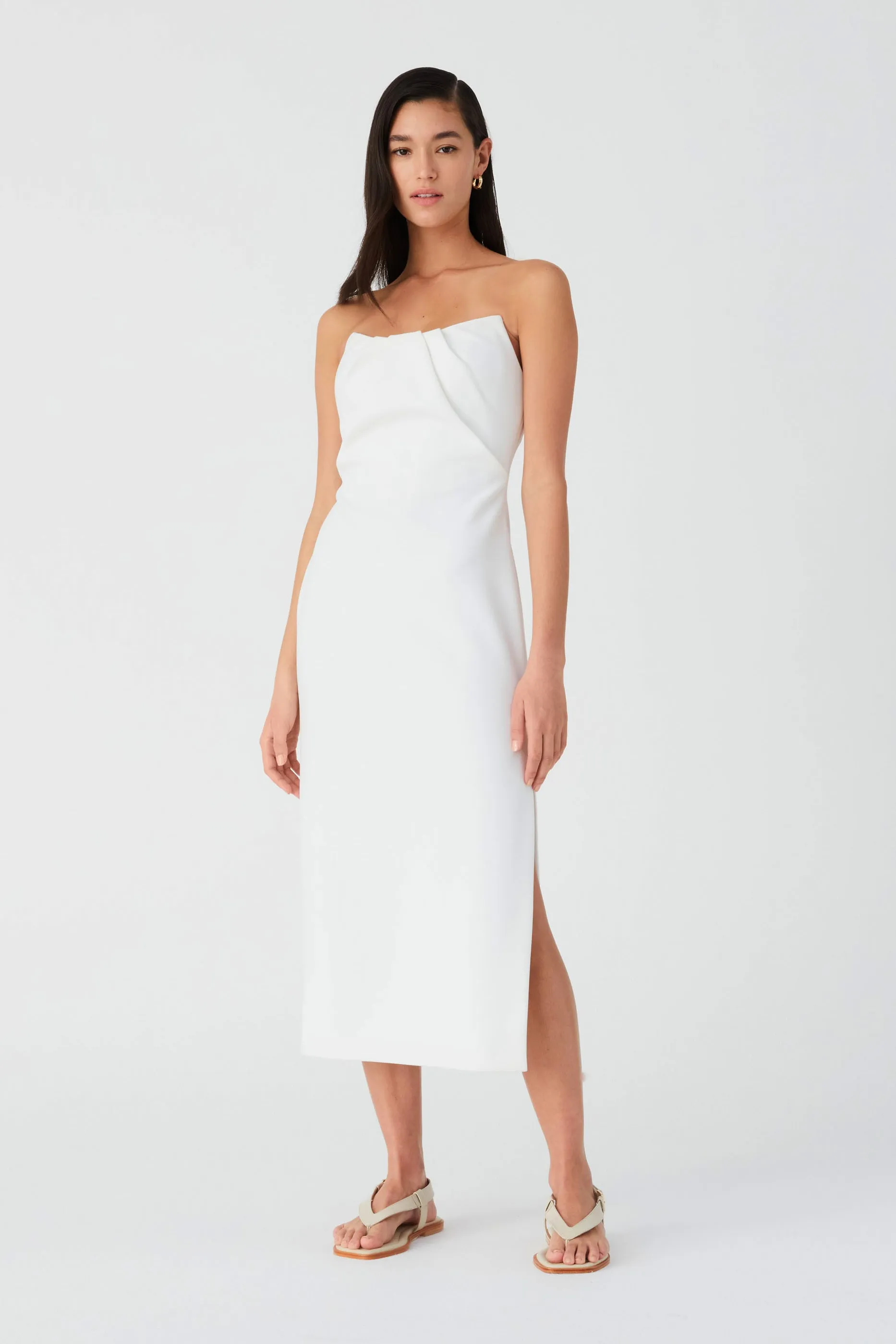 MARCY CREPE MIDI DRESS